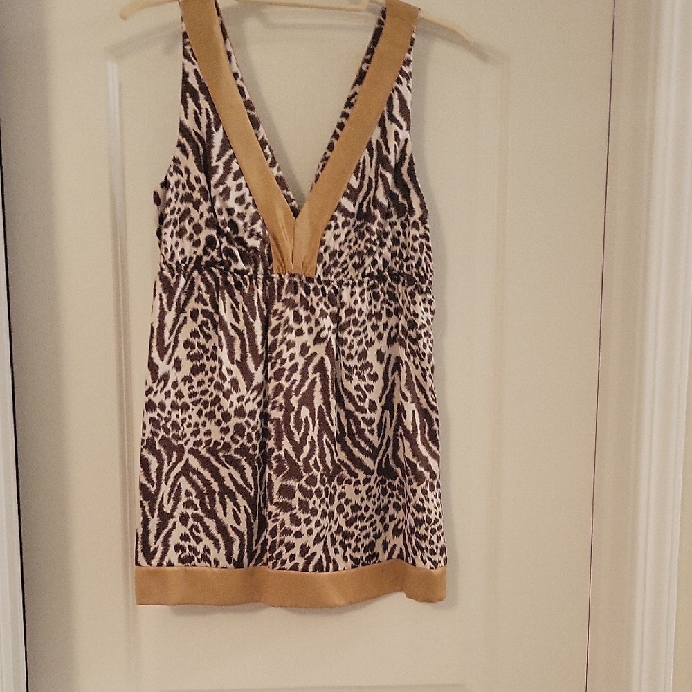 Alice & Trixie Brown Tan Backless Tank Top